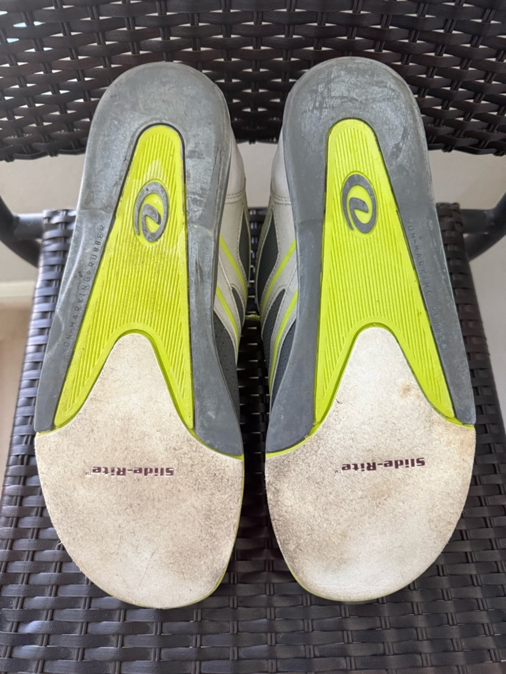 Dexter Men's Athletic Shoes Gray and Neon Yellow Bowling Shoes - Picture 6 of 6